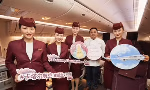 Qatar Airways khai trương dịch vụ ăn uống 'Quisine' cho hạng Economy trên chuyến bay đi/đến Trung Quốc