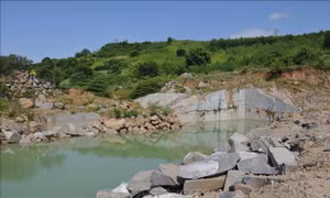 Phạt 1 tỷ đồng đối với doanh nghiệp khai thác đá không phép