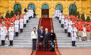 Tổng Bí thư Nguyễn Phú Trọng chủ trì Lễ đón chính thức Tổng Bí thư, Chủ tịch nước Trung Quốc Tập Cận Bình