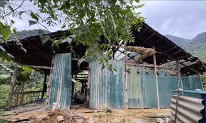 Đá lở vào nhà khiến hai cháu bé thương vong