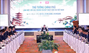Thủ tướng Lê Minh Hưng làm việc với các doanh nghiệp Nhật Bản tại Việt Nam
