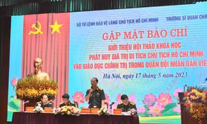 'Phát huy giá trị di tích Chủ tịch Hồ Chí Minh vào giáo dục chính trị trong Quân đội nhân dân Việt Nam'