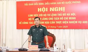 Tiểu ban diễu binh, diễu hành A80 làm việc với Bộ Tư lệnh Thủ đô và Bộ Tư lệnh 969 