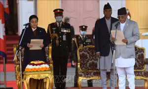 Ông Pushpa Kamal Dahal tuyên thệ nhậm chức Thủ tướng Nepal