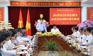 Đoàn kiểm tra của Bộ Chính trị làm việc về công tác cán bộ tại Đồng Nai 