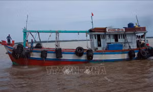 Bộ đội Biên phòng Sóc Trăng tiếp nhận 2 ngư dân gặp nạn trên biển
