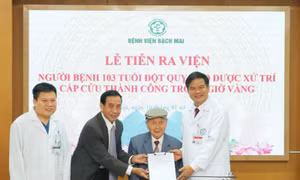 Điều trị thành công cho cụ ông 103 tuổi bị đột quỵ