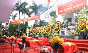 Truy điệu và an táng hài cốt liệt sỹ tại Nghĩa trang Liệt sỹ Quốc gia Vị Xuyên