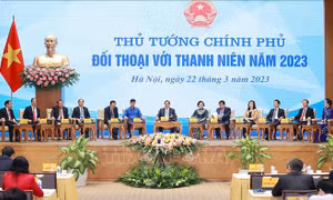 Thủ tướng Phạm Minh Chính đối thoại với thanh niên toàn quốc