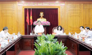 Chủ nhiệm Ủy ban Kiểm tra Trung ương Trần Cẩm Tú làm việc tại Lạng Sơn 