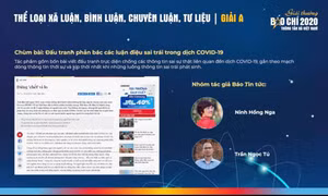 Giải thưởng Báo chí TTXVN năm 2020: Khẳng định tính chuyên nghiệp, sự gắn kết và tinh thần trách nhiệm