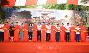 Khai mạc phiên chợ vải lai chín sớm tại Hưng Yên