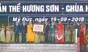 Quần thể Hương Sơn - chùa Hương trở thành Di tích quốc gia đặc biệt 