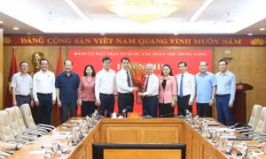 Trao quyết định của Ban Bí thư về điều động, phân công Phó Bí thư chuyên trách Đảng ủy MTTQ, các đoàn thể Trung ương