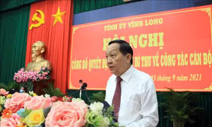 Đồng chí Nguyễn Thành Thế giữ chức vụ Phó Bí thư Tỉnh ủy Vĩnh Long