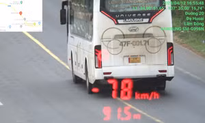 Thu hồi phù hiệu nhiều phương tiện do vượt quá tốc độ