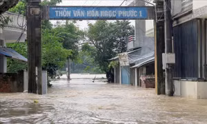 Phú Yên: Nước lũ chưa rút, thành phố Tuy Hòa vẫn ngập nặng
