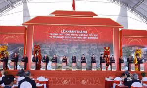 Tổng Bí thư Tô Lâm dự lễ khánh thành trường phổ thông nội trú liên cấp tại Điện Biên