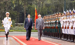 Chủ tịch nước Lương Cường chủ trì lễ đón chính thức Tổng thống Brazil