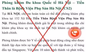 Hà Nội: Xử phạt các phòng khám tư nhân đăng thông tin không đúng