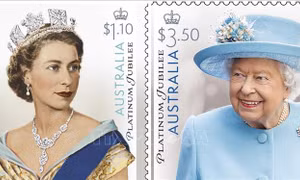 Australia phát hành tem kỷ niệm 70 năm trị vì của Nữ hoàng Elizabeth II 
