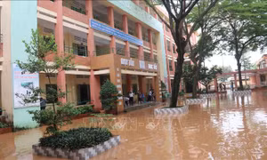Đồng Nai: Khoảng 1.500 học sinh nghỉ học do nước sông dâng cao gây ngập sâu 