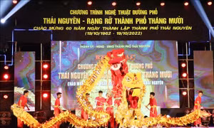 Chương trình nghệ thuật đường phố đậm nét văn hóa dân gian lần đầu tổ chức ở Thái Nguyên