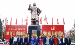 Chủ tịch nước dự lễ khánh thành Đền thờ Tây Sơn Tam Kiệt