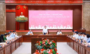 Thủ tướng Lê Minh Hưng làm việc với Ban Thường vụ Thành uỷ Hà Nội