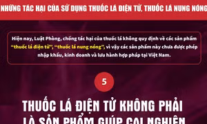 Thuốc lá điện tử không phải là sản phẩm giúp cai nghiện thuốc lá điếu thông thường