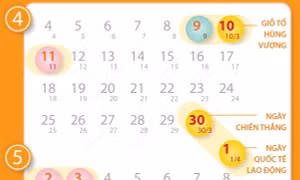 Lịch nghỉ lễ giỗ Tổ Hùng Vương và dịp 30/4 và 1/5/2022