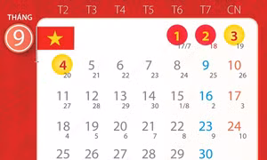 4 ngày nghỉ lễ dịp Quốc khánh năm 2023