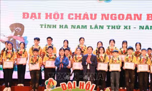 Thiếu nhi Hà Nam hăng hái thi đua làm theo lời Bác