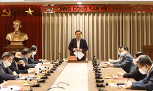 Bí thư Thành ủy Hà Nội Vương Đình Huệ làm việc với Ủy ban Kiểm tra Thành ủy 