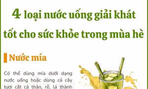 4 loại nước uống giải khát tốt cho sức khỏe trong mùa hè