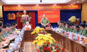 Đại tướng Tô Lâm làm việc với Công an tỉnh Bình Dương