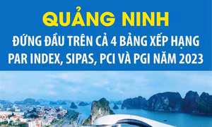 Quảng Ninh đứng đầu trên cả 4 bảng xếp hạng PAR INDEX, SIPAS, PCI và PGI 
