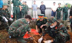 Quy tập thêm 7 hài cốt liệt sĩ chưa xác định danh tính tại xã Gia Phú