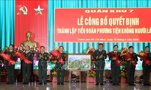 Quân khu 7 thành lập Tiểu đoàn Phương tiện không người lái