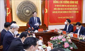 Chủ tịch Quốc hội làm việc với Ban Thường vụ Tỉnh ủy Thanh Hóa