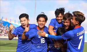 U23 Campuchia thắng đậm U23 Lào 4 - 1