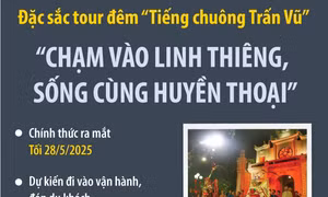 Đặc sắc tour đêm 'Tiếng chuông Trấn Vũ' - 'Chạm vào linh thiêng, Sống cùng huyền thoại'