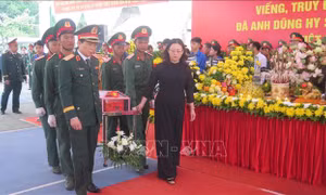 Truy điệu, an táng hài cốt liệt sĩ tại Bát Xát, Lào Cai