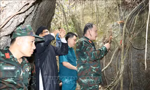 Truy điệu, an táng 5 hài cốt liệt sĩ được tìm thấy tại hang Đá Sập
