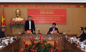 Đoàn kiểm tra của Bộ Chính trị, Ban Bí thư làm việc với Ban Thường vụ Tỉnh ủy Hà Giang