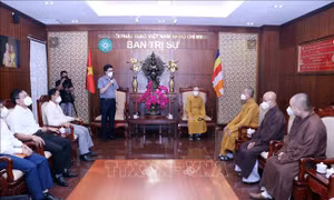 Lãnh đạo Ban Tôn giáo Chính phủ thăm và làm việc với Giáo hội Phật giáo Việt Nam TP Hồ Chí Minh