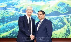Thủ tướng Phạm Minh Chính tiếp Giám đốc điều hành Apple Tim Cook 