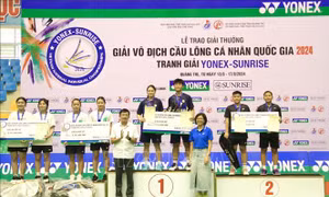 Bế mạc Giải vô địch Cầu lông cá nhân quốc gia năm 2024