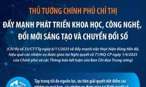 Đẩy mạnh phát triển khoa học, công nghệ, đổi mới sáng tạo và chuyển đổi số
