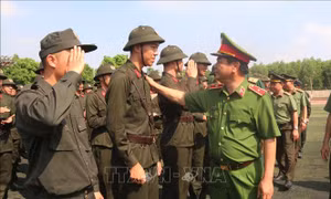 Rèn luyện bản lĩnh chính trị, kỹ năng cơ bản về điều lệnh quân sự cho các chiến sĩ mới